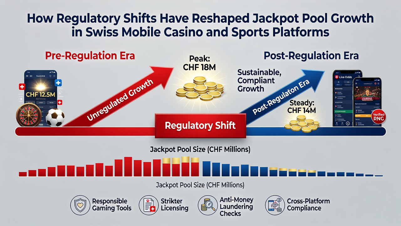 Data visualization of jackpot pool growth trends in Swiss mobile platforms from 2020 to 2025